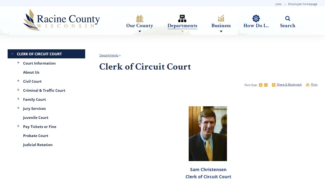Clerk of Circuit Court | Racine County, WI